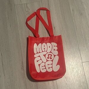 FREE! Lululemon Reusable Shopping Bag Tote- Gift with Purchase- Made To Feel Red